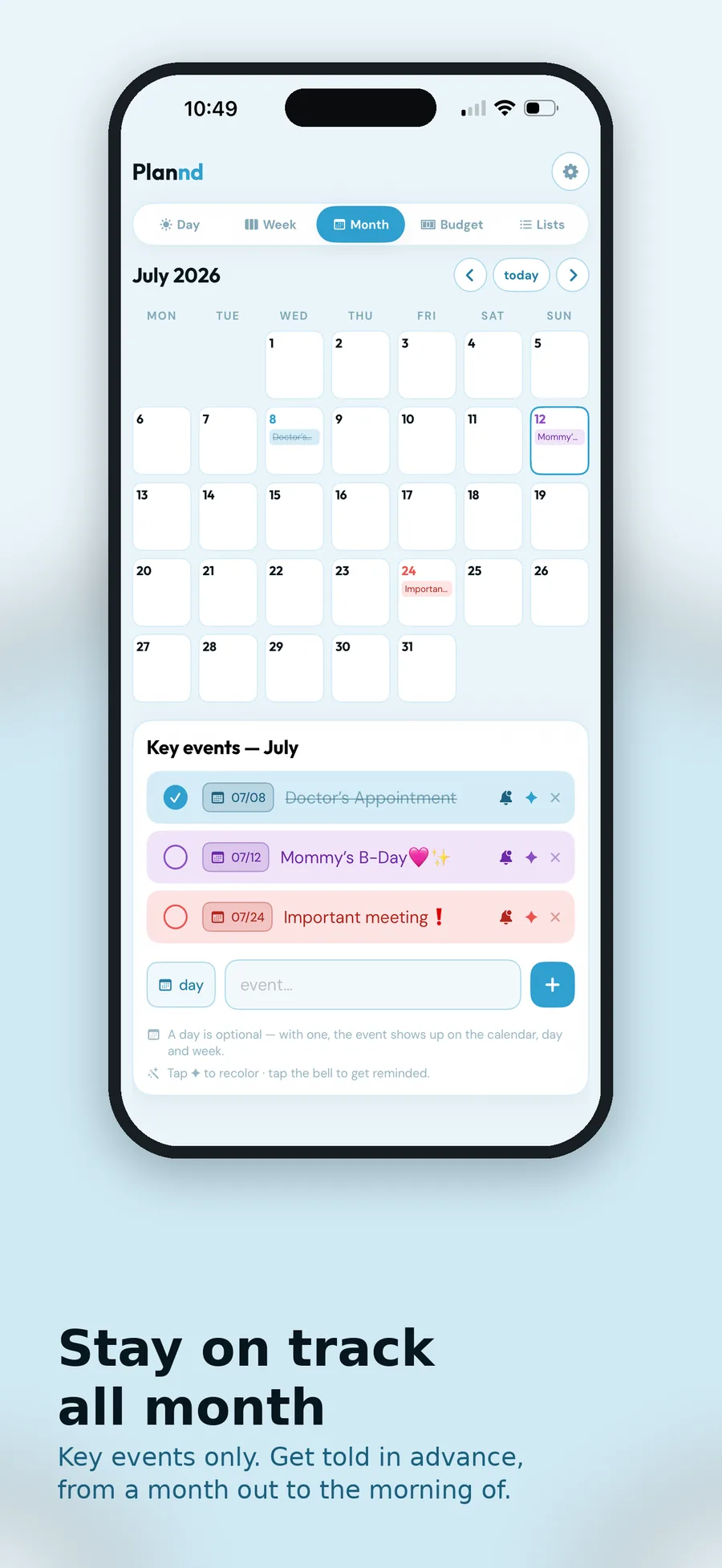 Month view